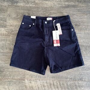 NWT Vintage Levi’s Classic Stretch Y2K Jean Shorts Misses 12 Black 90’s